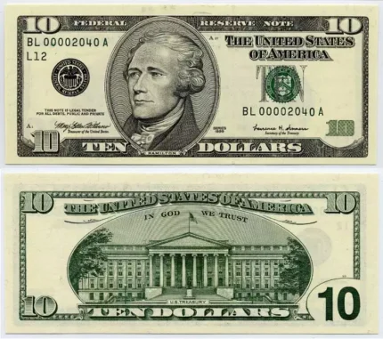 Counterfeit $10 Dollar Bills