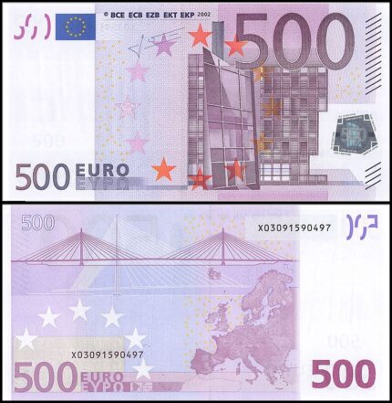 Counterfeit €500 Euro Bills